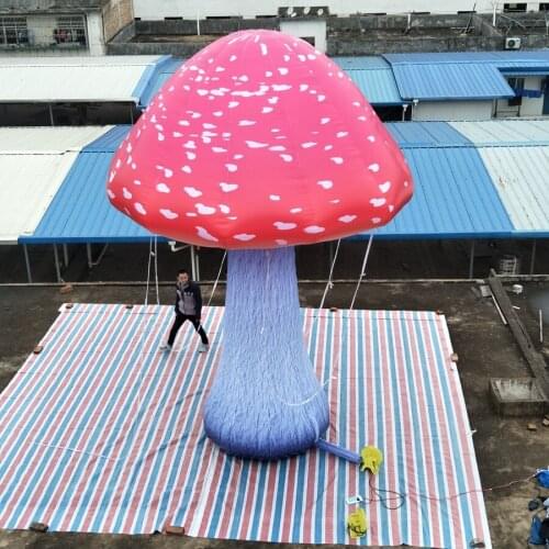 Wonderful plant decoration model inflatable mushroom,6m H mushroom with led lights for USA