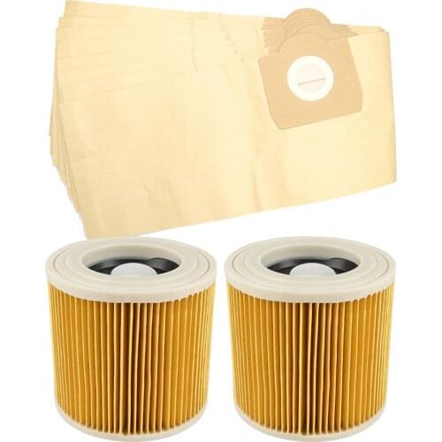 Replacement Dust Filter Bag for Karcher WD3 WD3200 WD3300 MV3 Vacuum Cleaner Spare Parts Accessories Hepa Filters Dust Bags