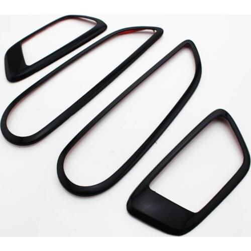 Foal Burning Abs Black Inner Trim Door Hand Clasping Decorative Ring Sticker for Ford Ecosport Fiesta MK7 Auto Accessories