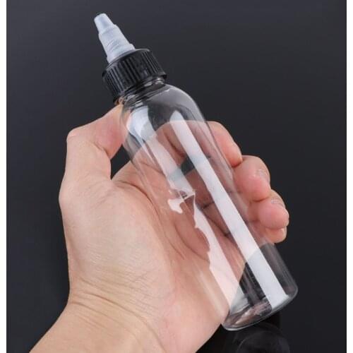 1PC 120ml Twist Cap Empty Plastic Tattoo Ink Pigment Bottle Supply Clear Bottle Supply