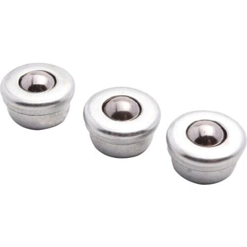 YYSD 10Pcs 8mm Steel Conveyor Ball Sliver Transfer Bearing Unit Roller Wheels Small Flat Round Eye Conveying Ball