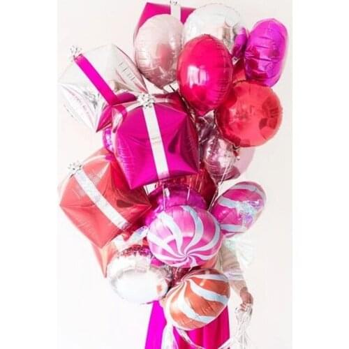 10Pcs/Lot Colorful Candy Foil Balloons 18 Inch Round Lollipop Aluminum Balls Wedding Birthday Baby Party Decoration Supplies