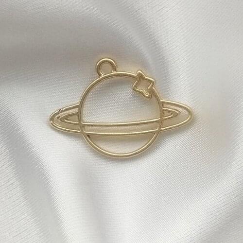 20 Matt Gold Celestial Space Charms Baroque Bulb Planet Pendants Galaxy Jewellry Making Necklace Earrings Keychain DIY Accessory