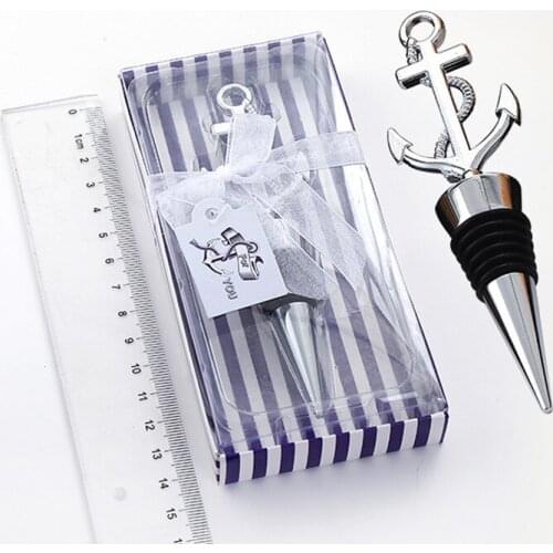 200pcs wedding favors and party supplies anchors bottle stopper wedding wine glass bottle stopper beverage closures lin2889