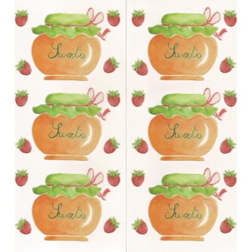 24 packs/box 3D vinyl Sweets stationary sticker perfect DIY wall plate kitchen cup vase tile accessory kid room toy hobby