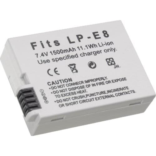1500mah LP-E8 LPE8 LP E8 Battery AKKU + LCD Dual Charger For Canon EOS 550D 600D 650D 700D X4 X5 X6i X7i T2i T3i Camera Battery
