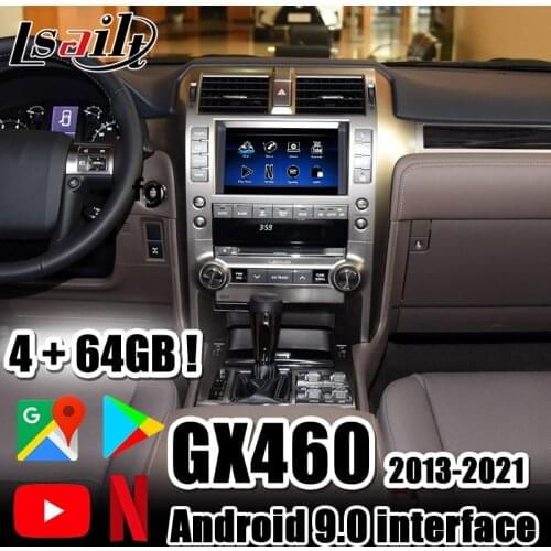 Android 9.0 CarPlay&Multimedia Video Interface Navigation box for GX460 2013-2020 with 4+64GB by Lsailt