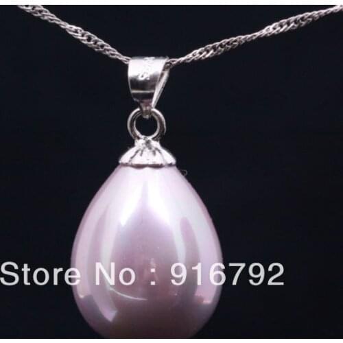 Free P&P ****12MM AAA lavende Southsea Shell Pearl pendant
