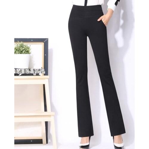 2020 Trousers Women Clothes Casual High Waist Stretch Flare Pants Candy Color Skinny Trousers Female Leggings Sweatpants P9395
