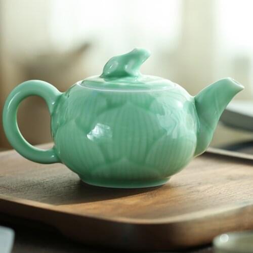 Longquan Celadon Teapot Single Pot Ceramic Kung-fu Tea Set Tea Ceremony Accessories Gift Chinese household With Filter