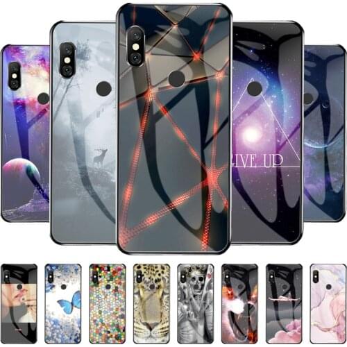 Redmi Note 6 Case Tempered Glass Hard Back For Xiaomi redmi note 6 Cover Protective Phone Cases for redmi note 6 Pro Bumper