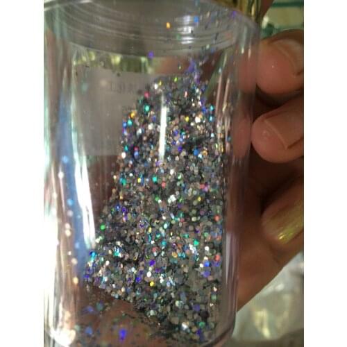 Holographic Laser Sliver Solvent Resistant Glitter for Nail Polish and Other DIY decoration