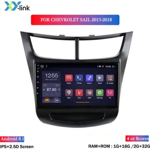 HOT SALE IPS 2.5D 9 Inch Android 8.1 Car Radio DVD Player For chevrolet SAIL 2015-2018 GPS Glonass Navigation Audio Video SWC