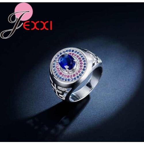 Exquisite Women Crystal Rings For Engagement Pary Accessory Fashion Silver Jewelry Cubic Zirconia Proposal Ring