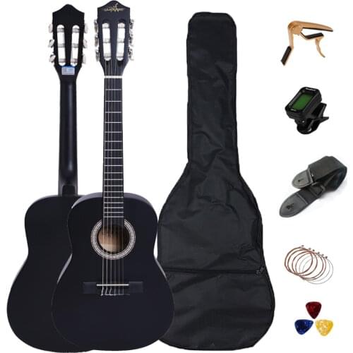 Classical Guitar 30 inch Acoustic Guitar Bundle Kids Wooden 6 Strings Kit for Kids Students Beginners Adults CGT301