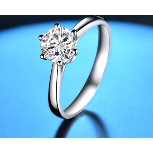 Classic 9K White Gold 1ct 2ct 3ct Fashion Moissanite Diamond Ring jewelry Wedding Party Engagement Anniversary Ring