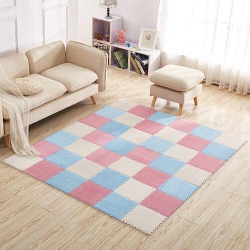 Baby carpet Puzzle play mat EVA Foam Plush Shu Velveteen babygym Floor mats Kids toys for children