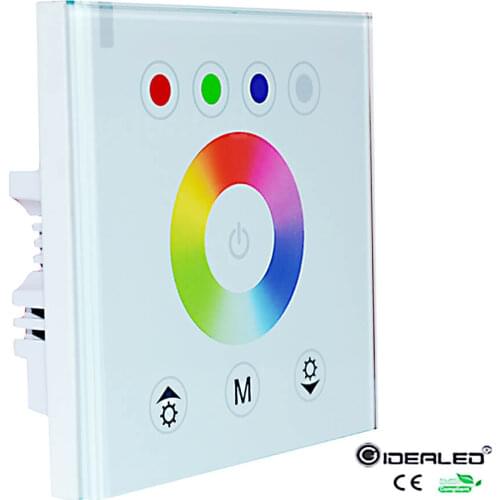 Wall mounting switch RGBW Controller touch pannel 4 channel dimmer strip controller for RGB RGBW strip light DC12V-24V