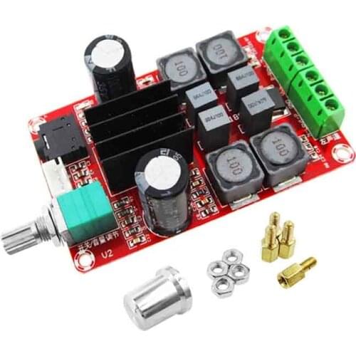 KYYSLB XH-M189 DC24V 2*50W TPA3116D2 High-end Digital Amplifier Board Two-channel Stereo Home Audio Amplifier Board 20Hz-20Hz