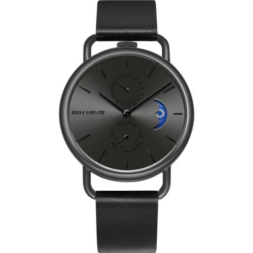 BEN NEVIS New Fashion Leisure Mens Watch Multifunctional Quartz Watch Stainless Steel Mens Watch Ultra Thin Mesh Band Watch