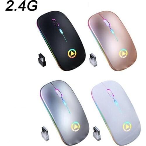 3 Grades DPI 1000/1200/1600 Mouse 2.4G Wireless Mouse RGB Computer Gaming Mute Mice With LED Backlit USB Mice For PC Laptop