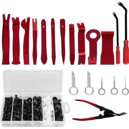 100PCS set Panel Trim Removal Tools Kits Car Audio Install Tools Multi-Purpose Clips Door Trim Clips Bumper Clips