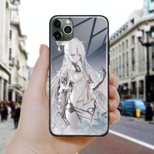 Ningguang Genshin Impact art design Silicone Glass Phone Case Cover Shell For iPhone SE 6 6s 7 8 Plus X XR XS 11 12 Mini Pro Max