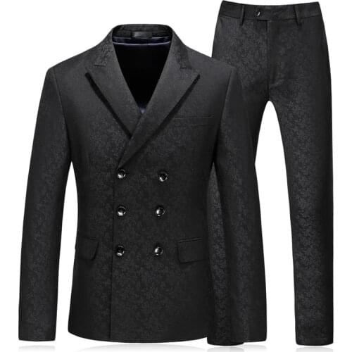 Jacket+Vest+Pants) Men double breasted business suits/slim fit pure cotton Tuxedos/Custom Grooms Wedding Dress Leisure Blazers