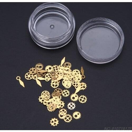 60Pcs Mixed Steampunk Cogs Gears Clock Hand Charm UV Frame Resin Jewelry Filling D14 20 Dropshipping