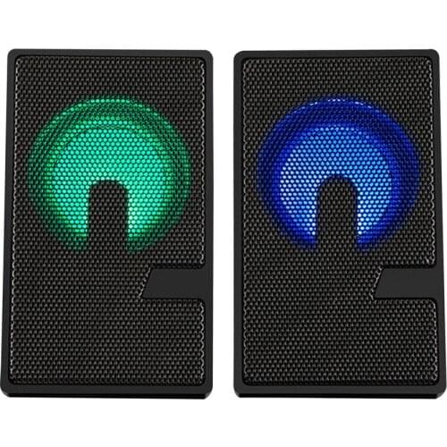 USB Wired Computer Speaker Deep Bass Stereo Sound Music Player Speakers For Macbook Laptop Desktop Luminous Computer Speakers