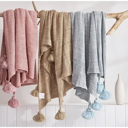 Nordic Knitted Throw Knit Blanket on the Bed Sofa Travel TV Nap Blankets Soft Towel chunky knit blanket throw blanket