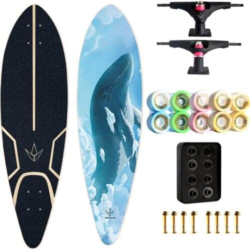 Land Surfing Skateboard , Maple Skateboard 35 Inches Long Skateboard, City Road Carver Land Cruiser ,The Best Choice for Surfers