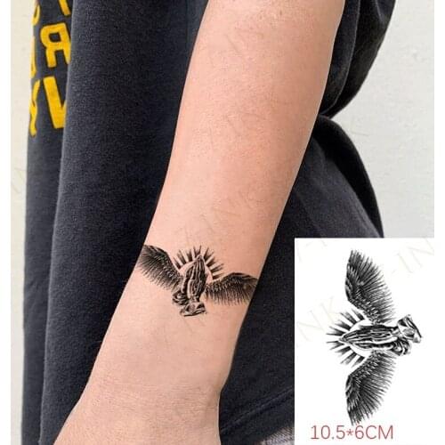 Waterproof Temporary Tattoo Stickers Womens Angel Wings Hands Together Prayer Body Art Tattoos Fake Tatto Flash Tatoo For Men