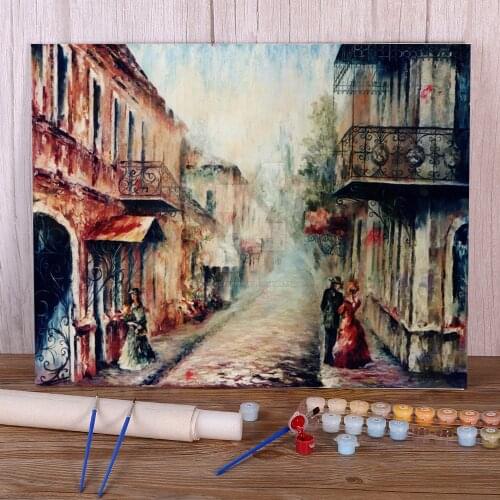 The Look At The Past Coloring By Numbers Painting Complete Kit Acrylic Paints 40*50 Paiting By Numbers New Design Wholesale
