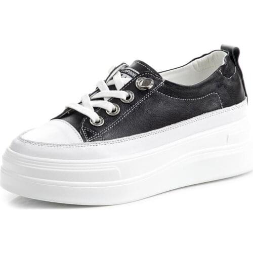 Platform Shoes For Women Vulcanize Shoes Female Comfortable Womens Walking Sneakers Lace up Womens White Shoe Outdoor Footwear