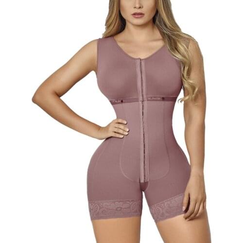 Corset Femme Sleeveless Short Breasted Body Shaper Firm Control High-Thight Shapewear corsetFor Women Eye N Hook Fat Burner