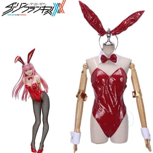 Anime 02 Zero Two Rabbit Girl Cosplay Costume DARLING in the FRANXX Sexy Custom Halloween Christmas Uniform For Women Girls Cute