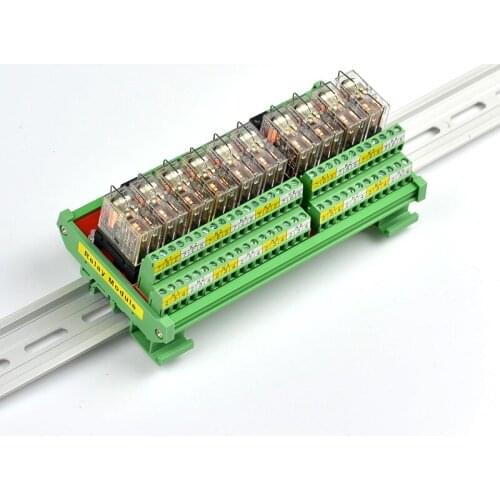 10-way Relay Module Module Two Open and Two Closed 12V/24V Input Pluggable