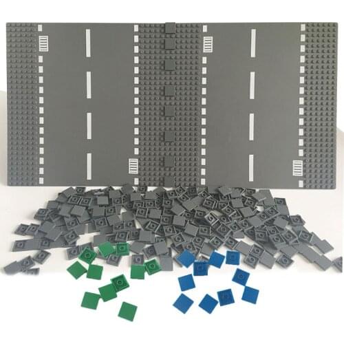 100Pcs Flat Tile 2x2 DIY Enlighten Plastic Building Block Bricks Toys For Kids Assembles Particles Compatible All Brands