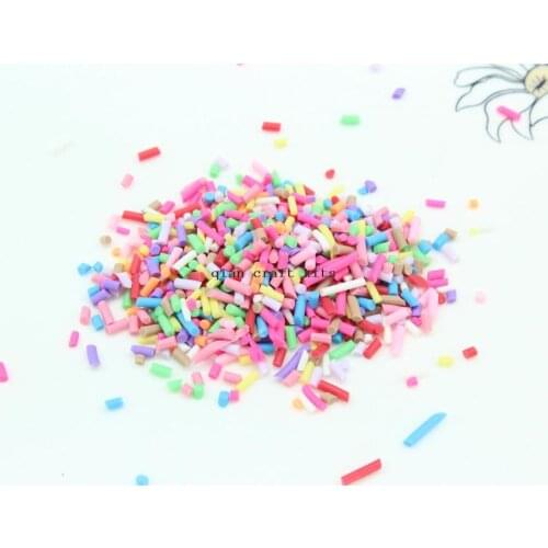 200gram large bag of 2mm-6mm Tiny Fake Sprinkles Colorful Faux Chocolate Topping Candy Flakes Polymer Clay cab