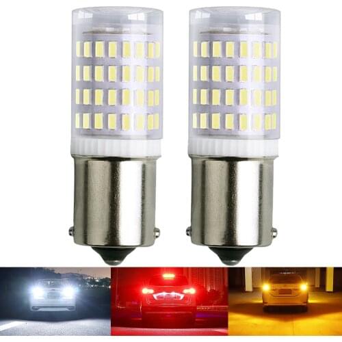 2x 1500LM Canbus P21W 1156 BA15S LED Bulb For Skoda Superb Octavia 2 FL 2010 2011 2012 2013 LED Daytime Running Light DRL Lamp