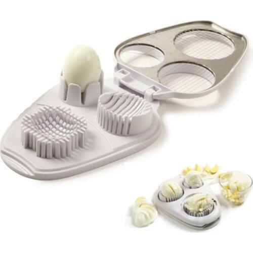 3 In 1 Multi-Boiled Egg Slicers Cutter Multifunction Stainless Steel Slicer Wedger Dicer Tool Handy Kitchen Tools Novel
