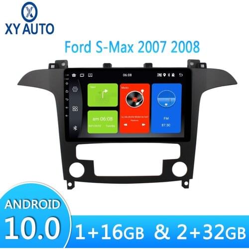 Android 10.0 Car Multimedia Player For Ford S-Max 2007 2008 9-inch Car Broadcast Stereo System With Bluetooth GPS WiFi