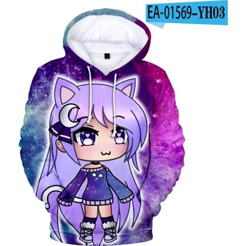 3-16 Years kids Sweatshirt Gacha Life Hoodie 3D kids Hoodies Creative Boy/girls Autumn Gacha Life Sweatshirts Oversized