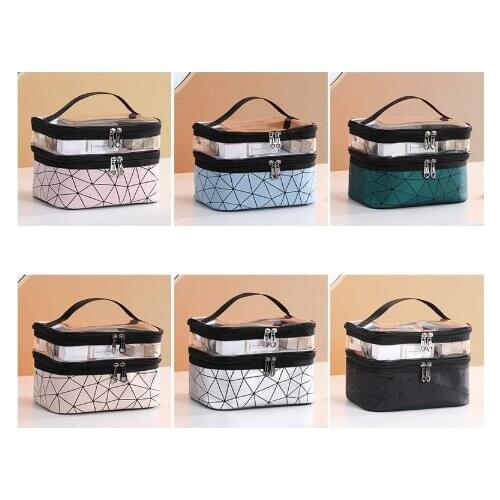 HJKL Travel Clear Makeup Bag Fashion Diamond Cosmetic Bag Toiletries Organizer Waterproof Females Storage Make Up Cases Gift