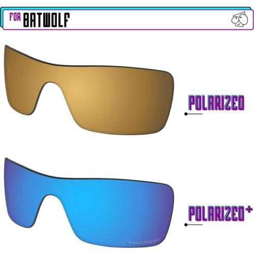 EZReplace Polarized Replacement Lenses for - Oakley Batwolf Sunglasses - Blue P Plus-Gunmetal P