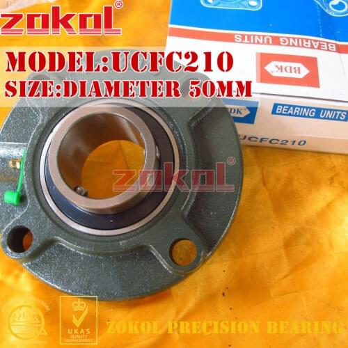 ZOKOL bearing Flange Cartridge Bearing Units UCFC210 TY90510Y Pillow Block Ball Bearing diameter 50mm
