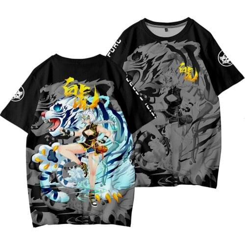 Harajuku Mens tshirt Black Tiger Printed Short Sleeve T shirt Cool Casual T-shirt Male Loose Streetwear Tops