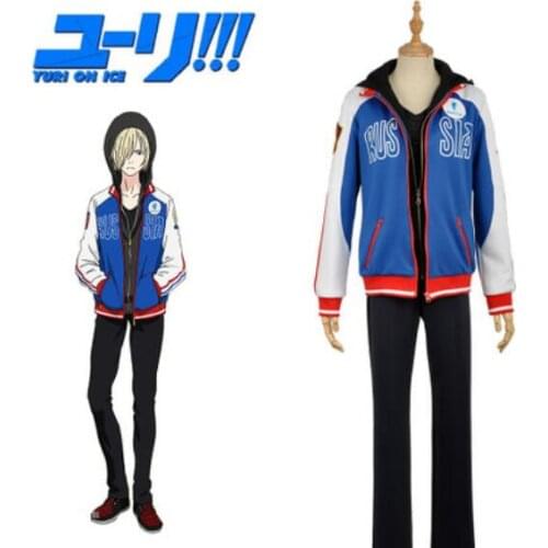 HOT Anime YURI!!! on ICE COSPLAY Yuri Plisetsky COS Halloween Party COSPLAY Campus uniform Costumes