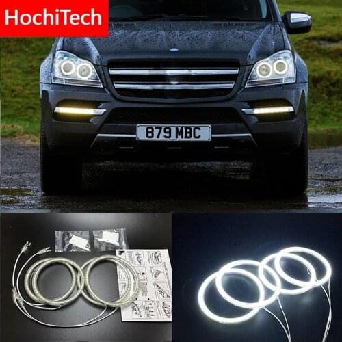 HochiTech for Mercedes-Benz GL-Class X164 GL450 2007-2012 Ultra bright SMD white LED angel eyes 2600LM halo ring kit day light